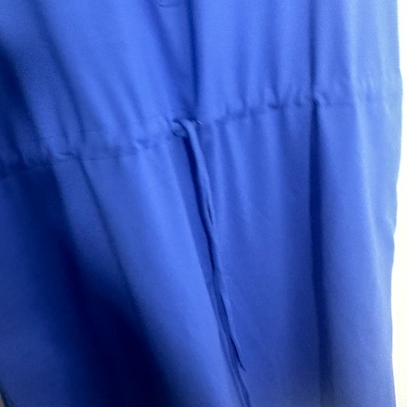 Talbots Drawstring Waist Dress, Sleeveless Polo Style, Blue, Size 1X - Picture 3 of 5